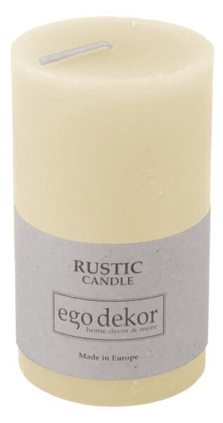 Smetanově bílá svíčka Rustic candles by Ego dekor Rust, doba hoření 38 h