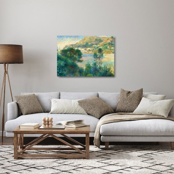 Skleněný obraz - Auguste Renoir, View of Monte Carlo from Cap Martin, reprodukce (70x50 cm)