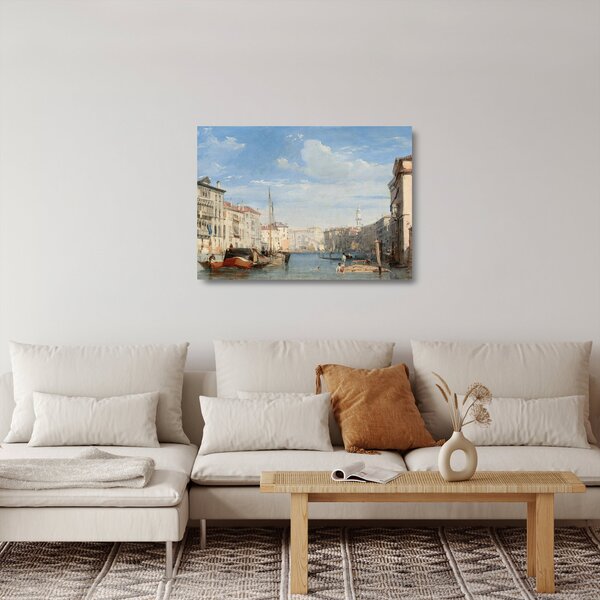Skleněný obraz - Richard Parkes Bonington, The Grand Canal, reprodukce (70x50 cm)