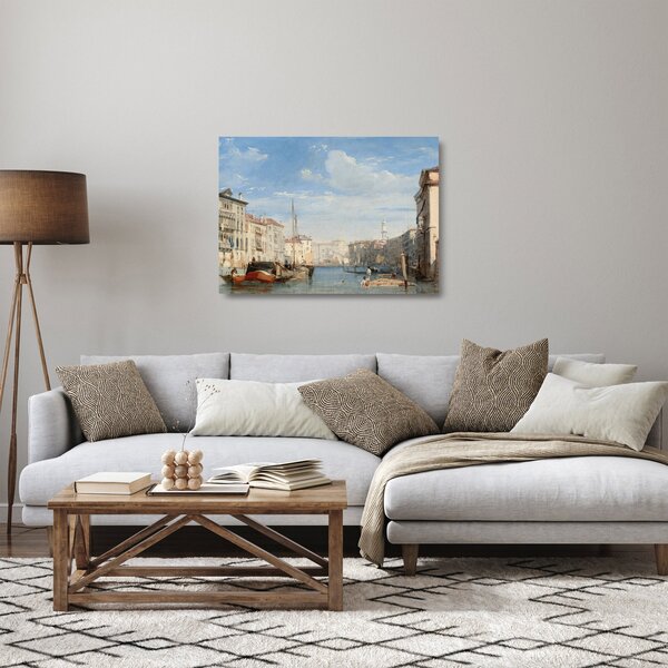 Skleněný obraz - Richard Parkes Bonington, The Grand Canal, reprodukce (70x50 cm)