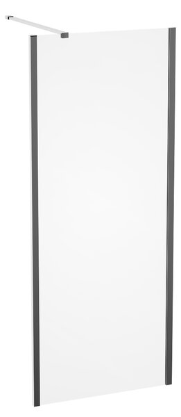 Sprchová stěna MARWELL BRIGHT chrom, boční panel 90x195 cm - sestavitelná zrcadlově obráceně - se stabilizační vzpěrou - kvalitní hliníkové profily