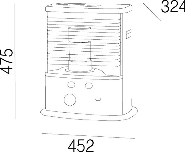 Tecno Air System RX 2485, Podlaha, Černá, Otočné, 2400 W, 90 m³, 452 mm