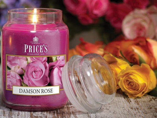 Price’s PRICE´S MAXI svíčka ve skle Purpurová růže - hoření 150h