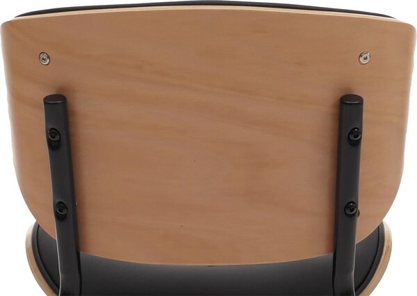 Sada 2 jídelních židlí HWC-O45, židle, imitace ohýbaného dřeva 280g/m² Oeko-Tex přírodní, černá