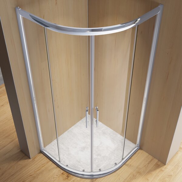 SONNI 80x80cm čtyřhranný rohový vstup kulatý sprchový kout posuvné dveře sprchový kout sprchový kout