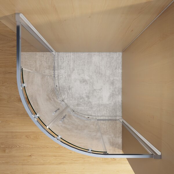 SONNI 80x80cm čtyřhranný rohový vstup kulatý sprchový kout posuvné dveře sprchový kout sprchový kout