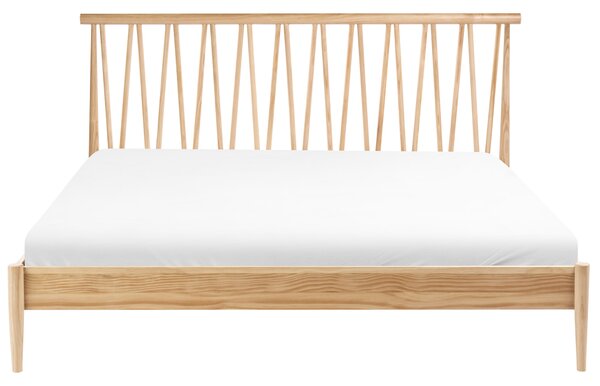 Postel Borovicové dřevo URDOS 180 x 200 cm Světle hnědá