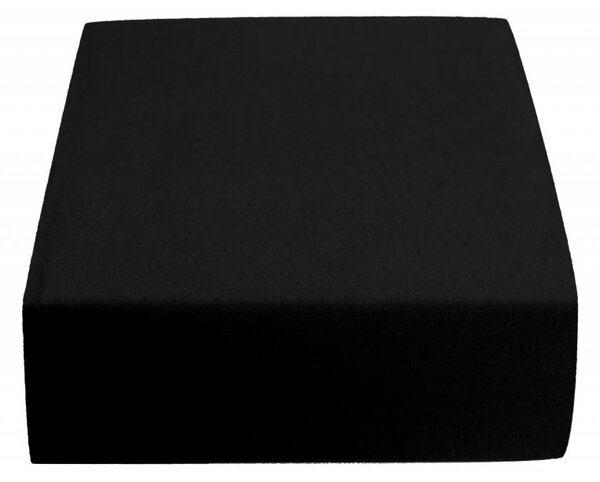 Prostěradlo jersey černá TiaHome - 90x200cm