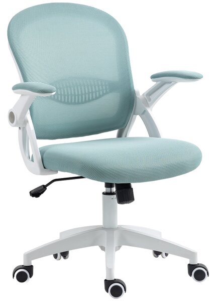 Ergonomická kancelářská židle Vinsetto s síťovaným opěradlem a polstrovaným sedákem, výškově nastavitelná, 65,5x61,5x88-97,5cm, modrá | Aosom