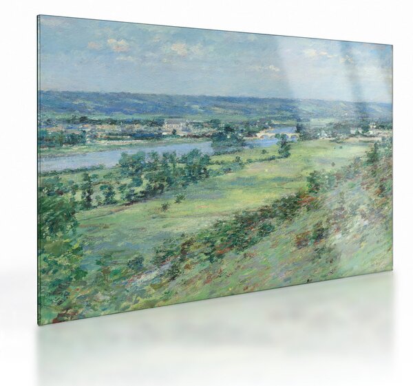 Skleněný obraz - Theodore Robinson, The Valley of the Seine, From the Hills of Giverny, reprodukce (70x50 cm)