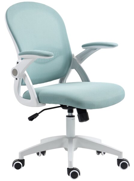 Ergonomická kancelářská židle Vinsetto s síťovaným opěradlem a polstrovaným sedákem, výškově nastavitelná, 65,5x61,5x88-97,5cm, modrá | Aosom