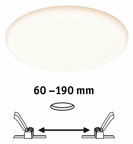 PAULMANN Smart Home Zigbee LED vestavné svítidlo Veluna VariFit měnitelná bílá 215mm IP44 17W 953.87