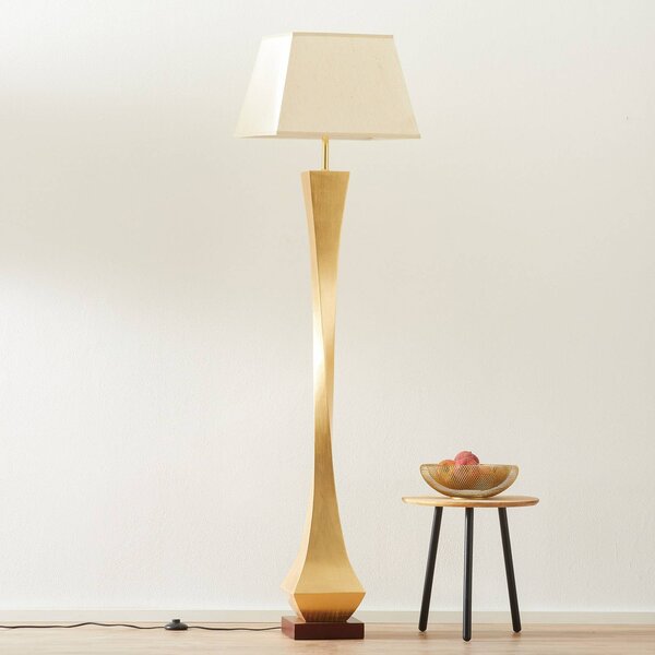 Schuller Valencia Stojací lampa s ušlechtilým designem zlatá, Mosaz / zlato, Obývací pokoj / jídelna, kov, Moderní