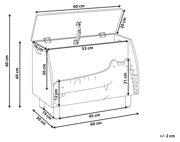 Skříňka na hračky TILBA 44 cm Světle zelená