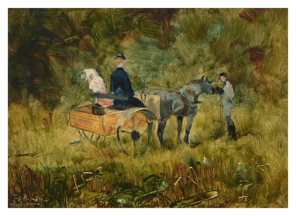 Skleněný obraz - Henri de Toulouse-Lautrec, The Trap, reprodukce (70x50 cm)