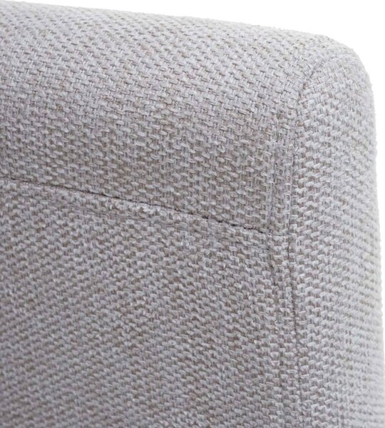 Sada 6 židlí do jídelny Kuchyňská židle Littau textil, krémově béžová, světlé nohy
