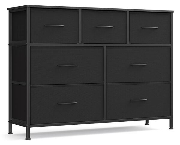 SONGMICS Komoda, skříň, 7 látkových zásuvek, skříňka, ocel