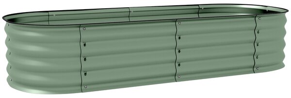 Modulární vyvýšený záhon Outsunny 150x62x30cm, Zinková ocelová nádoba s otevřeným dnem, Zelená | Aosom