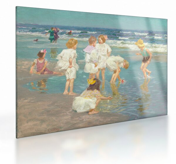 Skleněný obraz - Edward Henry Potthast, A Holiday, reprodukce (70x50 cm)