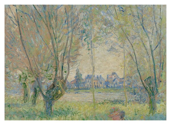 Skleněný obraz - Claude Monet, Woman Seated under the Willows, reprodukce (70x50 cm)