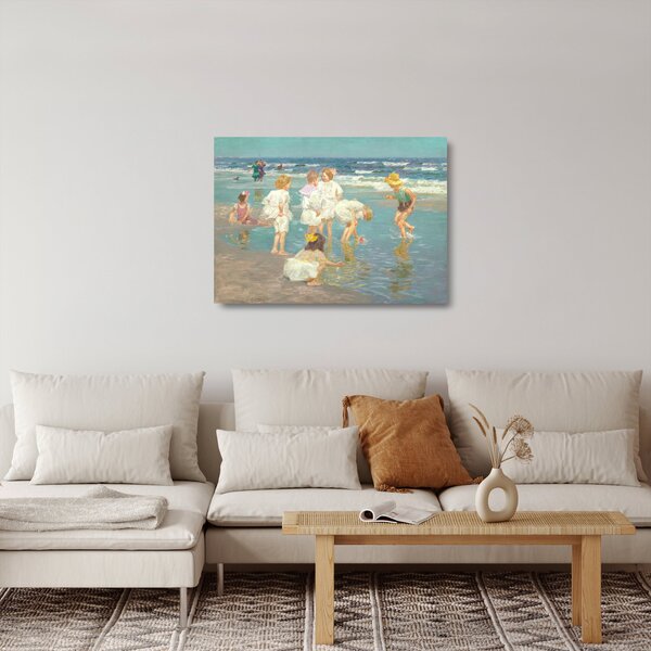 Skleněný obraz - Edward Henry Potthast, A Holiday, reprodukce (70x50 cm)