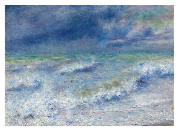 Skleněný obraz - Pierre-Auguste Renoir, Seascape, reprodukce (70x50 cm)