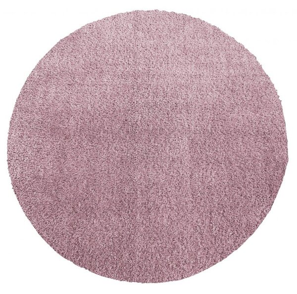 Makro Abra Kulatý koberec vhodný k praní jednobarevný Kamel pink růžový Rozměr: průměr 60 cm