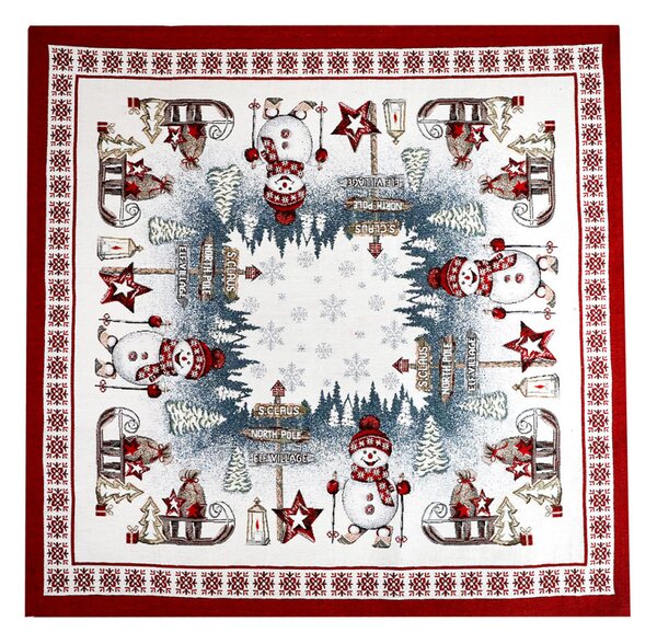 Vánoční žinylkový ubrus Severní pól 90x90 cm Chenille IT037 Barva Vícebarevná Rozměry 90x90 cm