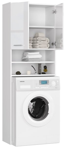Ak furniture Koupelnová skříňka nad pračku Fin bílá lesk