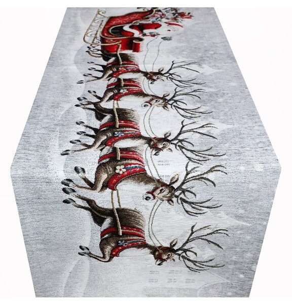 Vánoční gobelínový běhoun na stůl Chenille IT042 Barva Vícebarevná Rozměry 40x180 cm