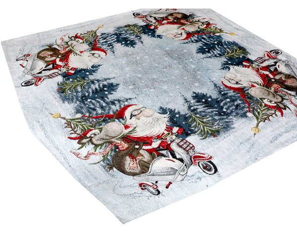 Vánoční gobelínový žinylkový ubrus 90x90 cm Chenille IT045 Barva Vícebarevná Rozměry 90x90 cm
