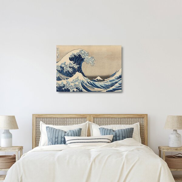 Skleněný obraz - Katsushika Hokusai, Under the Wave off Kanagawa, reprodukce (70x50 cm)