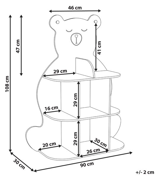 Regál s policemi ELWOOD 108 cm Světle hnědá/Zelená