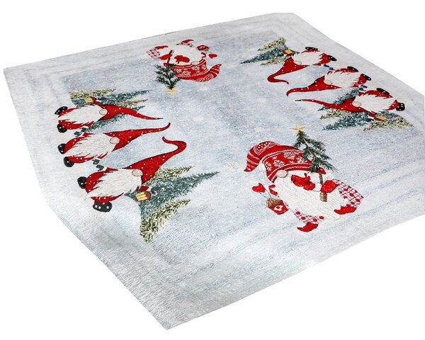 Vánoční gobelínový žinylkový ubrus Merry Christmas 90x90 cm Chenille IT044 Barva Vícebarevná Rozměry 90x90 cm