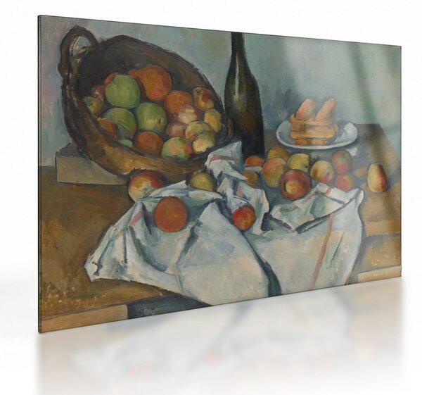 Skleněný obraz - Paul Cezanne, The Basket of Apples, reprodukce (70x50 cm)