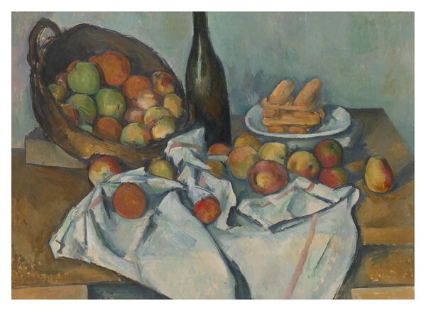 Skleněný obraz - Paul Cezanne, The Basket of Apples, reprodukce (70x50 cm)