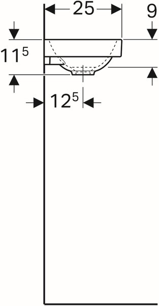 Geberit Acanto umyvadlo 40x25 cm obdélníkový klasický-nábytkový bílá lesk 500.635.01.2
