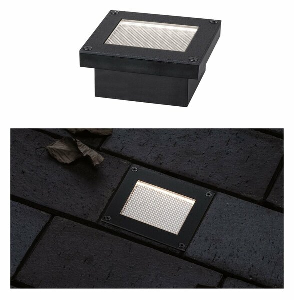 PAULMANN Solární LED zemní svítidlo Domenic IP67 3000K černá