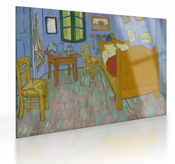 Skleněný obraz - Vincent van Gogh, The Bedroom, reprodukce (70x50 cm)