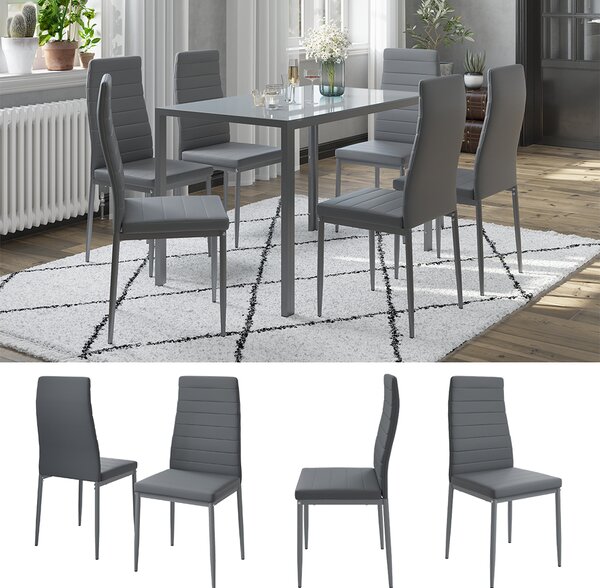 Židle jídelny Vicco Grand Šedá 42.5 x 48 cm Sada 6 kusů, Model 40740