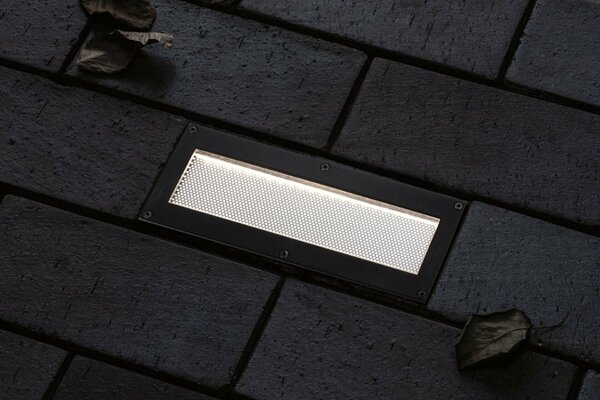 PAULMANN Solární LED zemní svítidlo Domenic IP67 3000K černá obdélník