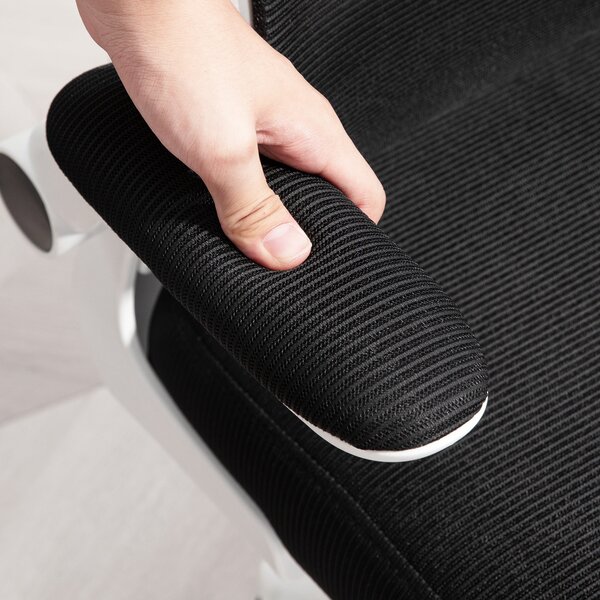 Ergonomická kancelářská židle HOMCOM s odnímatelnými područky a opěrkou hlavy, otočná židle s nastavitelnou výškou, bederní oporou a houpací funkcí v