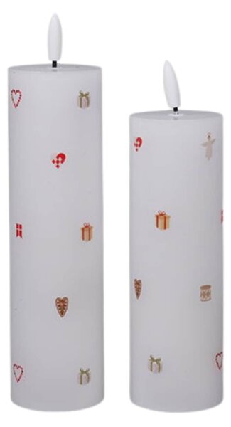 LED svíčka Christmas Holidays Ø 5 cm – set 2 ks