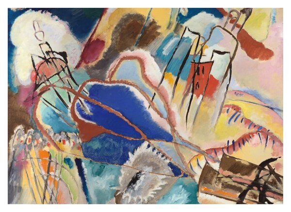 Skleněný obraz - Vasily Kandinsky, Improvisation No. 30 (Cannons), reprodukce (70x50 cm)