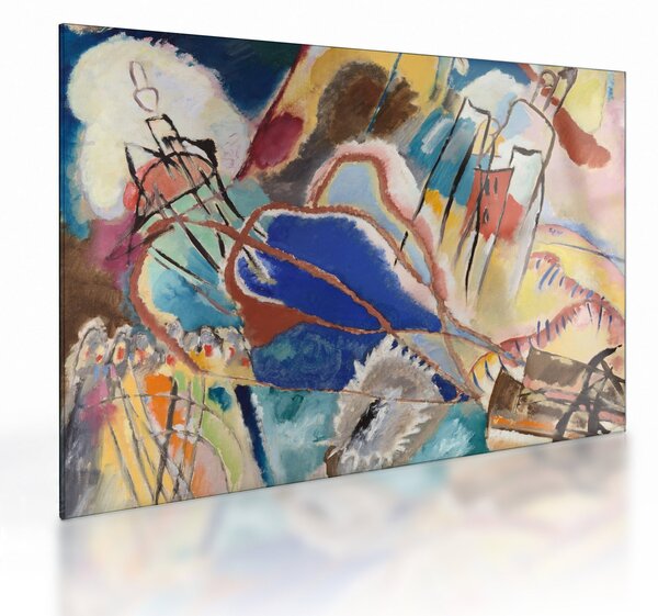 Skleněný obraz - Vasily Kandinsky, Improvisation No. 30 (Cannons), reprodukce (70x50 cm)
