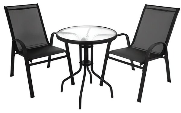 Gardlov 27568 Balkonový set stl + 2 idle, erný