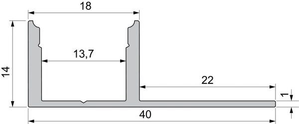 IMPR 975361 Reprofil dlaždicový profil EL-03-12 stříbrná elox 2500 mm - DEKOLIGHT