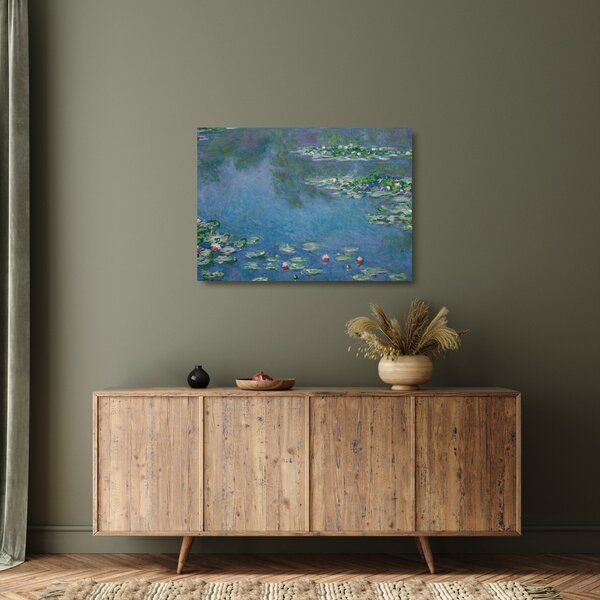 Skleněný obraz - Claude Monet, Water Lilies, reprodukce (70x50 cm)