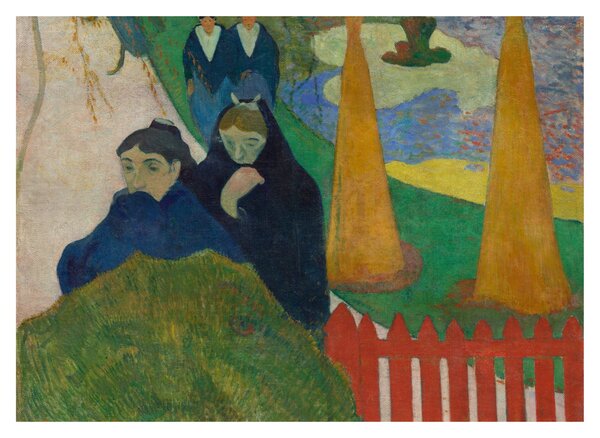 Skleněný obraz - Paul Gauguin, Arlésiennes (Mistral), reprodukce (70x50 cm)