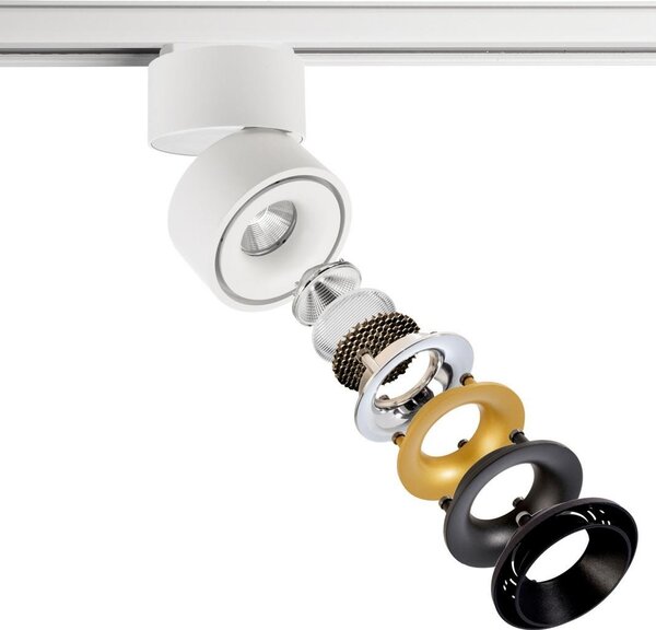 IMPR 707187 Deko-Light 1-fázový kolejnicový systém bodové svítidlo, Uni II Mini, Tilt, 11,3 W, DIM, 2700 K, 220-240V bílá 160 mm